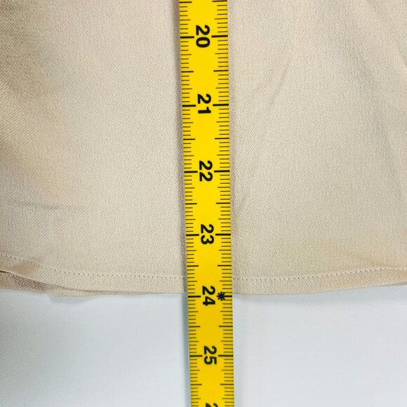 NWOT SEE BY CHLOÉ Tie-Neck Twill Blouse Khaki Size 36/4 Long Sleeves Ruffles - Picture 12 of 13